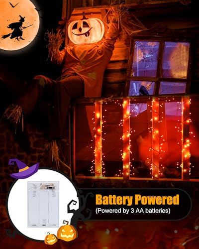 Minetom Fairy Lights Battery Operated, Twinkle String Lights 5ft 60LED - color: Orange