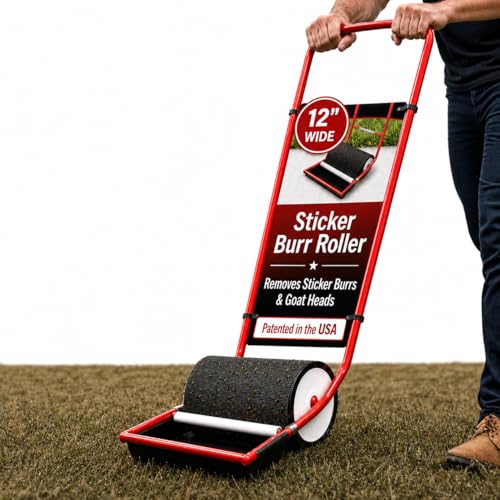 The Ultimate Tool for Your Yard - (12" Wide Roller) | 100% USA Made, Patented Goat Head Roller for Easy Burr/Goathead Removal - Replacement Conveyer Screen Included (Limited Time) - size: Classic