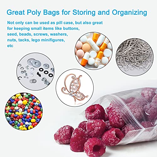 100 Pcs Plastic Bags, 3 x 4 inch Jewelry clear plastic bags, Resealable Zipper, Transparent Small Baggies for Small Business, Storage, Candy - size: 3" x 4"