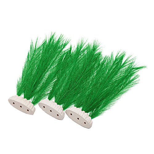 3Pcs Aquarium Decorations Fish Tank Artificial Green Water Plants Made of Silk Fabrics Plastic - color: 7" * 3 Pcs, Green