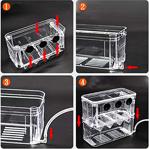 Acrylic Floating Fish Hatchery, Double Layer Fry Hatching Incubator Breeder Box for Aquarium Tank, Safe House for Fish Parenting