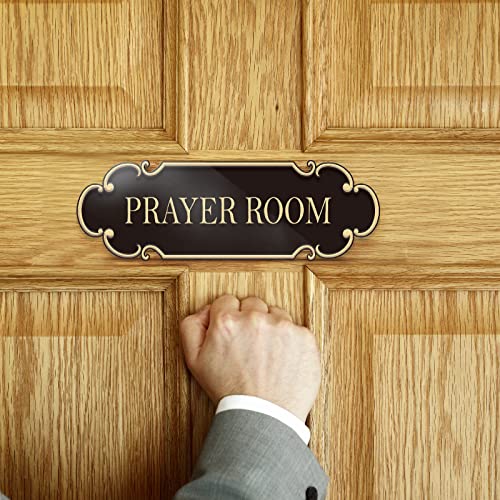 Prayer Room Sign 9"x3", Self Adhesive Doorplate for Offices Room House