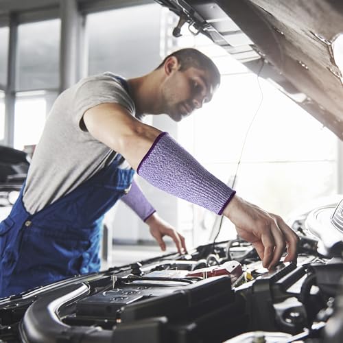 ANCIRS Cut Resistant Sleeves for Arm Protection, Gardening Sleeves, Dog Bite Safety Arm Sleeves - color: Purple