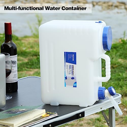 REDCAMP 4 Gallon/15L Portable Water Container with Spigot,Camping Water Jug,Camping Water Container, Large Water Tank,Portable Emergency Water Storage for Camping,Car,Hiking,Hurricane Supplies | BPA Free Camping Water Jug, No Leakage Water Tank, Portable