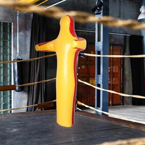 Grappling Dummy Wrestling Dummy Unfilled Jiu Punching Bag Throwing Judo Dummy Bag for Kickboxing Judo Karate - color: Yellow 140cm