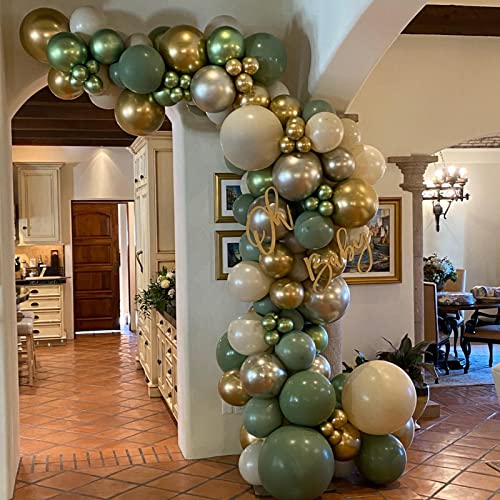 Voircoloria 130pcs Metallic Gold Balloons Arch Kit, 18 12 10 5 Inch - color: 05 Metallic Gold, size: 5/10/12/18 inch - 130pcs