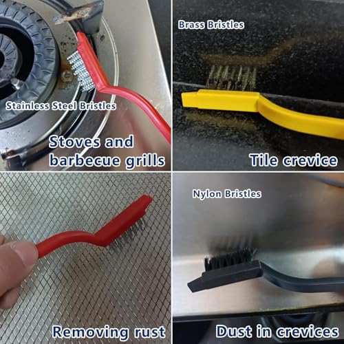 8PCS Cleaning Brush Set, Multi Purpose Gap Brush for Kitchen,Bathroom,Car, Grout, Window Tracks,Bathtub,Vehicle,Faucets,Bowl,Teapot,Cup, Home Essentials Scrub Cleaning Tools,Hard Crevice Cleaning