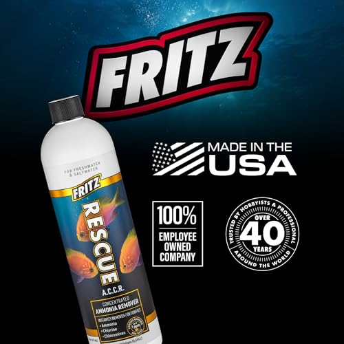 Fritz Aquatics ACCR Water Conditioner Instantly Removes Toxic Ammonia/Chlorine & Chloramines for Fresh & Salt Water Aquariums (16-Ounce) - size: 16 oz