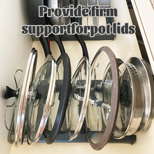 Pan Pot Lid Organizers Inside Cabinet,Pots and Pans Organizer under Cabinet