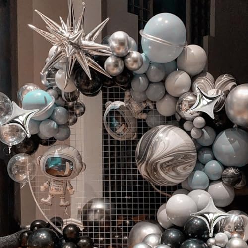 Silver Star Foil Balloons Kit with 6 Pack 12 Point Star Balloons Starburst Cone Balloons Spike Balloons and 10Pcs Four Pointed Star Balloos for Wedding Baby Shower Photo Booth Birthday Party Supplies - style: Silver Star Explosion Balloons