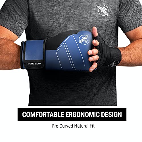 Hayabusa S4 Leather Boxing Gloves for Women & Men - color: Blue, size: 16 oz