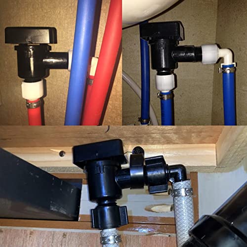 RV Vacuum Breaker Check Valve,Camper RV Black Tank Flush Check Valve | Replace Leak RV Vacuum Breaker on Black Tank System,Reduce Noise&Wet Floor,Prevent Backflow,Improve Freshwater 571-VAC-CHK-A - color: Black