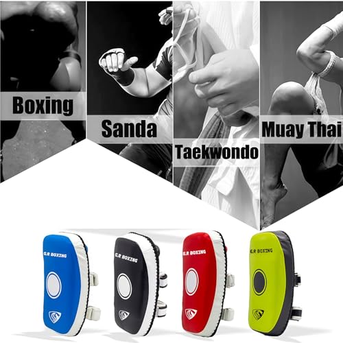Custom Muay Thai Pads, Personalized Curved Kickboxing Kicking Strike Shield, Punching Foot Target for Coaching Martial Arts, MMA, Taekwondo, Karate, Training Equipment Kick - color: Black