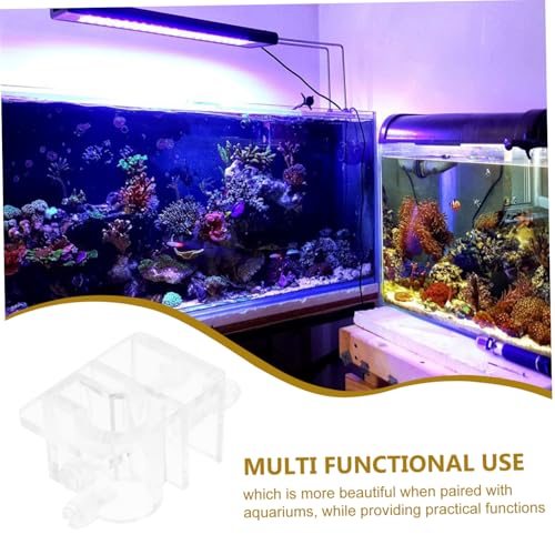 Aquarium Dosing Pump Holder Removable Acrylic Hook for Water Hose Clamp Tool Rack for Fish Tank
