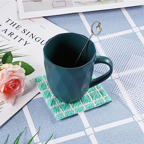 Caydo 8 Pieces 7 Count Plastic Canvas Sheets, Plastic Mesh Sheet | for Cross Stitch, Making Aquarium Dividers, Knit Crochet Projects, 10.5 x 13.5 Inch - color: Clear White - 8pcs