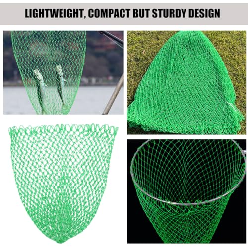 UPKOCH Replacement Thickened Nylon Fish Catching Net Head, Sturdy Mesh Basket for Fish Landing, Practical Detachable Fishing Landing Net for Outdoor Anglers