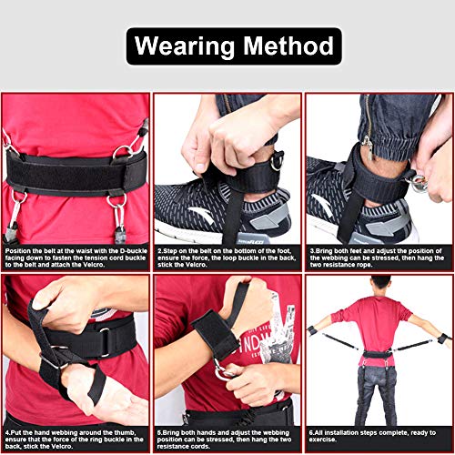 Boxing Training Resistance Band Set Leg Strength and Agility Training Strap System for Boxing,MMA,Muay Thai,Karate Combat, Basketball,Football Build Speed and Strength for Hitting - color: 250lb Black