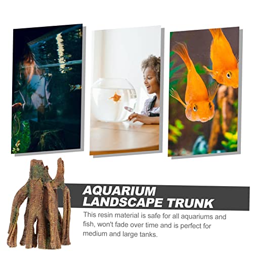 Simulation Tree Trunk Decoration Freshwater Driftwood Artificial Tree Stump Aquarium Landscape Tree Stump Tablescape Decor Decorative Artificial Tree Trunk Household Resin Tank