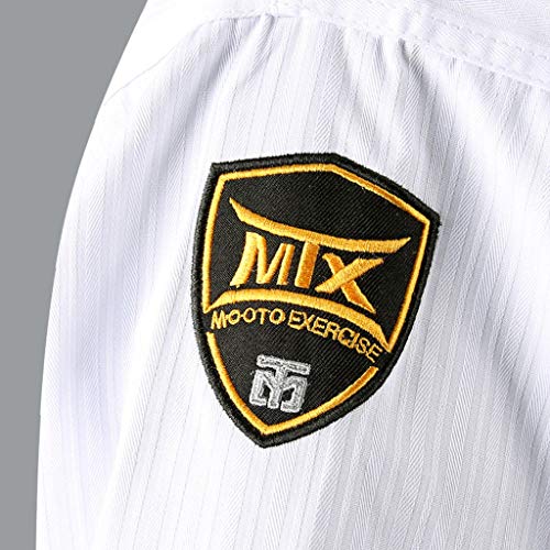 MOOTO Korea Taekwondo MTX S2 Uniform Black V-Neck Dobok MMA Martial arts Karate Basic Training WT Logo (170(Height: 170~179cm)(5.58~5.87ft))