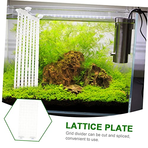 Garneck Egg Crate Panel Fish Tank Separator Suction Cup Spliced Lattice Plate Aquarium Supplies Divider Random Color