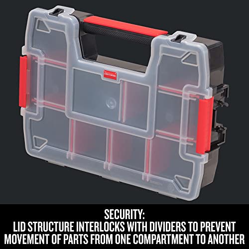 CRAFTSMAN 10-Compartment Small Tool Storage Organizer, Plastic (CMST14021) - size: 1 Count (Pack of 1), style: Small Organizer