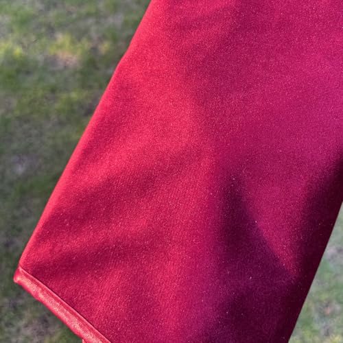 Muslim Travel Prayer Rug, German Velvet Hand-Embroidered Kaaba Mosque, Portable Foldable Islamic Prayer Mat for Travel (Red) - color: Red