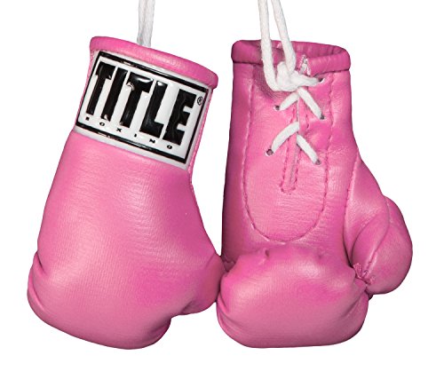 TITLE Boxing 3.5” Mini Boxing Gloves: Keyrings, Mini Boxing Gloves, Boxing Novelty Items, Boxing Gear - color: Pink