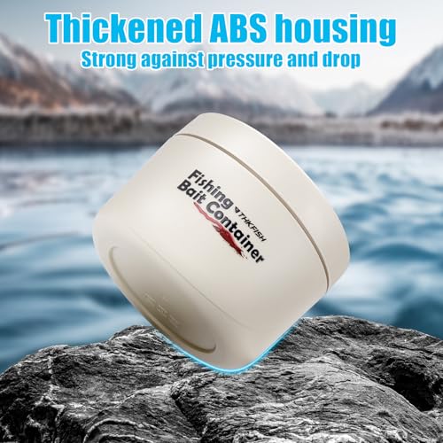 THKFISH Fishing Bait Container, Stainless Steel Insulated Live Bait Storage, Worm Bait Holder, Bait Storage Box, Nightcrawler Box, Bait Bucket to Keeps Bait Fresh and Alive - color: 2PCS-0.6L+0.4L