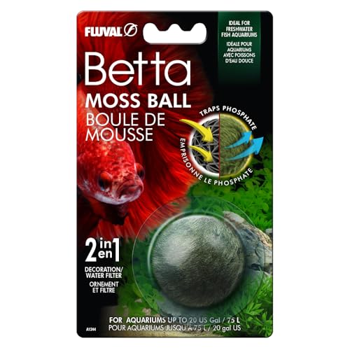 Fluval Betta Moss Ball, Artificial Plant Aquarium Decoration