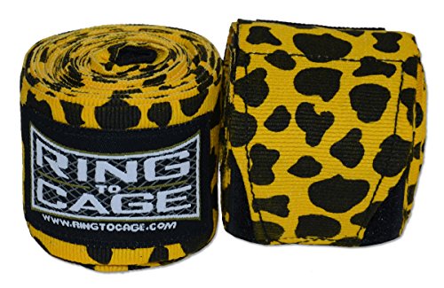 Ring to Cage Leopard Printed Handwraps Mexican Style Stretchable 180"