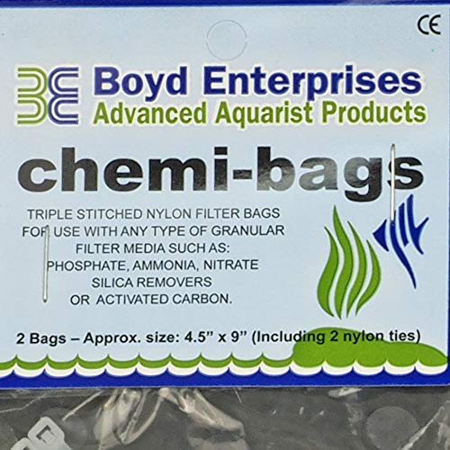 ABE16720 2-Pack Chemi-Bags with Ties for Aquarium (CB)