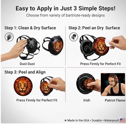 Wrestling Headgear with Ear Protection & Chin Cup Adjustable Lightweight Head Guard for Competition & Practice – Durable Protective Wrestling Ear Guard for Youth & Adult Athletes - color: Fire Lion