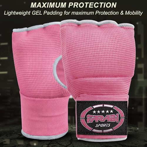 FARABI Kids Hybrid Boxing Inner Gloves Punching Boxing Gloves - color: All Pink