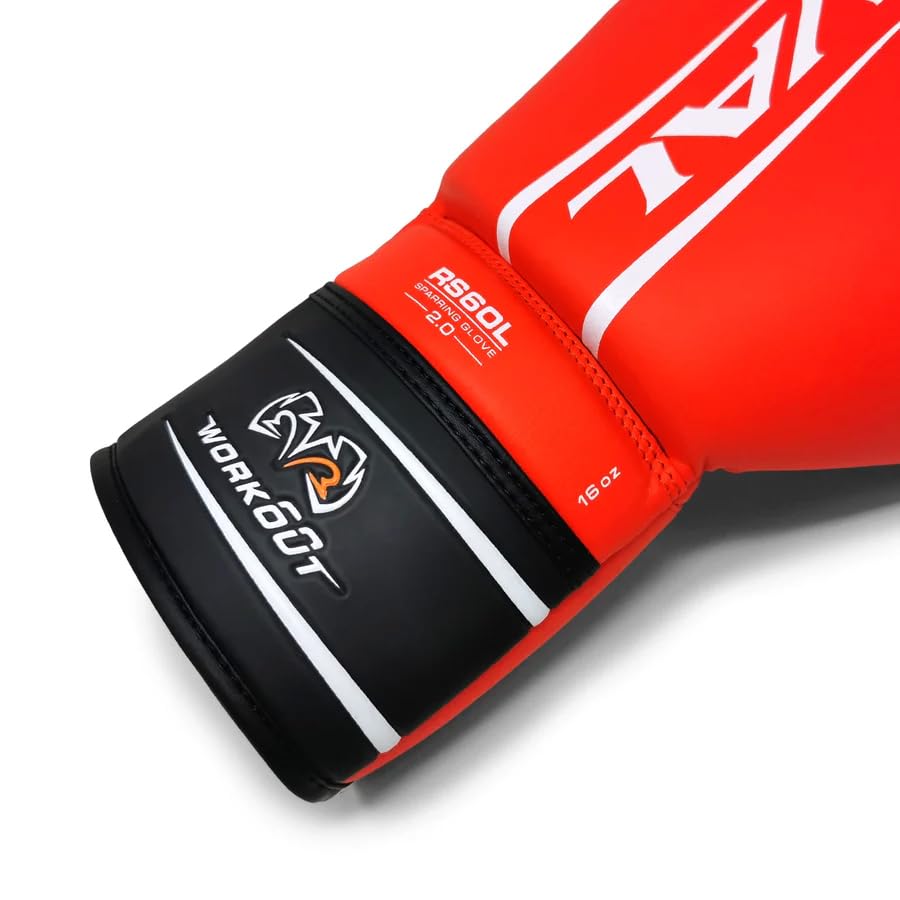 RIVAL Boxing RS60 2.0 Lace Up Sparring Gloves, Bigger Punching Surface for Maximum Protection - color: Red, size: 14 oz.