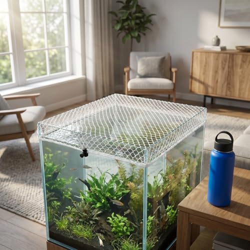 Turtle Tank Escape net Mini Fish Tank Round Fish Tank Decorative Fish net DIY Aquarium Sports Game Pouch