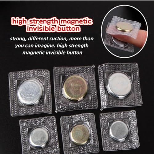LOLUTIY 20 Pairs Sew in Magnets, 1.18 in Magnetic Snaps Buttons for Purses, PVC Invisible Magnetic Fastener for Bag Lining, Pocket Flap, Clothing Lining