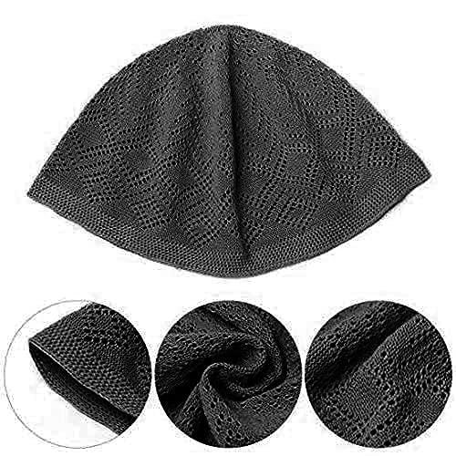 Craftsman White Eid Koofi Kufi Cap Mens Muslim Designer Stretchable Prayer Topi. Ramadan