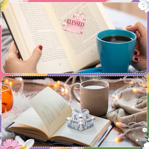 Skyygemm 48 Pcs Christian Bible Verse Magnetic Bookmarks Inspirational Gift