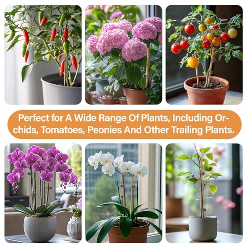 RAINFLOW 200 PCS Plant Clips - Orchid Clips for Vines, Stakes and Trellises | Small Plant Support Clips for Orchids, Climbing Vines, Flower Stems, Indoor Plants, Stakes and Trellises