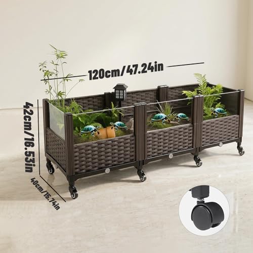 Turtle Tank, Reptile breeding Tank, Large Enclosure for Land Turtles, Large Enclosure for sea Turtles, Habitat for sea Turtles, Optional Increase in Quantity, add 10 Wheels, Turtle Supplies