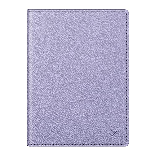 FINTIE Passport Holder, Slim Travel Wallet RFID Blocking Card Case Cover - color: Lilac Purple