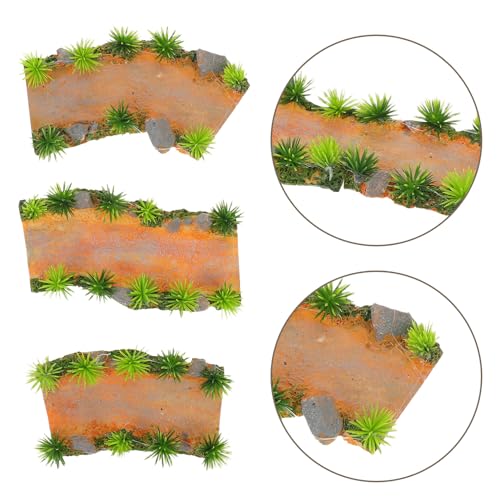 ABOOFAN 3pcs Aquarium Mini Resin Stone Steps Curved Pathway Bridge Ornaments Micro Landscape Fish Tank Decorations for Fairy Garden Accessories