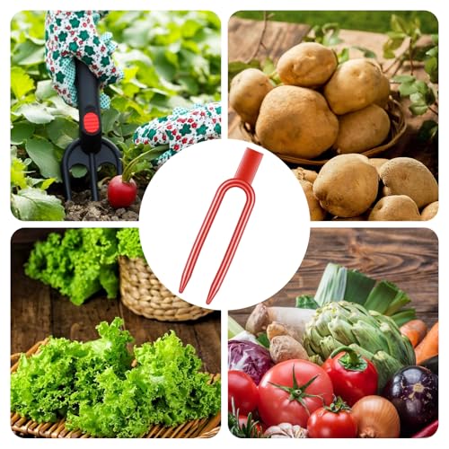 120 PCS Plant Pins for Pothos, Plastic Strawberry Garden Pins, Reusable Plant Pins for Indoor Plants, Strawberry Support Pin Fork Vine Fixing Clips, Garden Fork for Plant Cutting Farming Securing(Red)