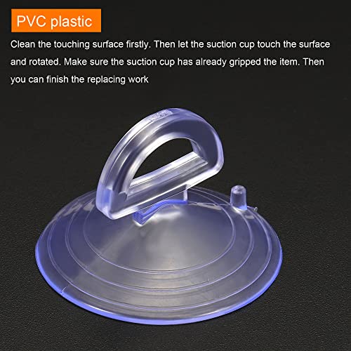 MECCANIXITY PVC Suction Cup, 35mm Dia. Hanging Hook Holder Universal Replacing Tools for Automotive Glass Windshield Sunshade Screen Clear Pack of 6