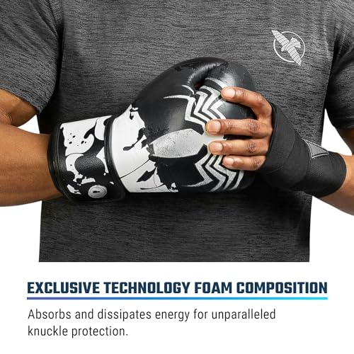 Hayabusa Marvel Hero Elite Boxing Gloves for Men and Women - color: Venom, size: 12oz