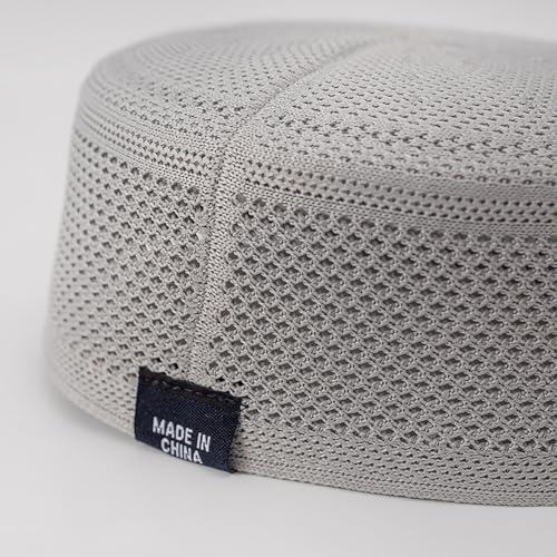 Knitted Cotton Turban Hat for Men Breathable Kufi Prayer Hat Ramazan Hijabs Caps Arabian Skull Hat - color: Bk, size: Large