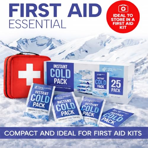 25 Pack Instant Ice Packs for Injuries, Disposable Instant Cold Pack - style: 25 Pack