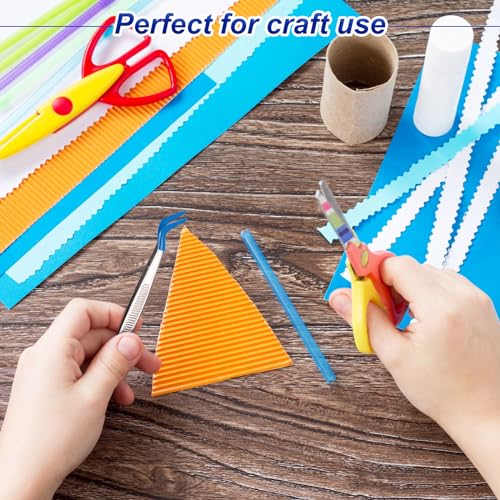 Honoson 2 Pieces Tweezers Curved Bent Tip Tweezers with Rubber Silicone Tips PVC Coated Non Marring Soft Long Rubber Stainless Steel Tools for Jewelry Crafts(Red, Blue) - color: Red, Blue