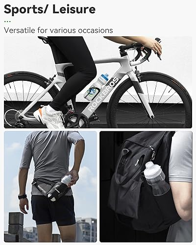 ROCKBROS Cycling Water Bottle, 20-25oz Squeeze Sports Water Bottle, BPA-Free - color: 25oz Transparent