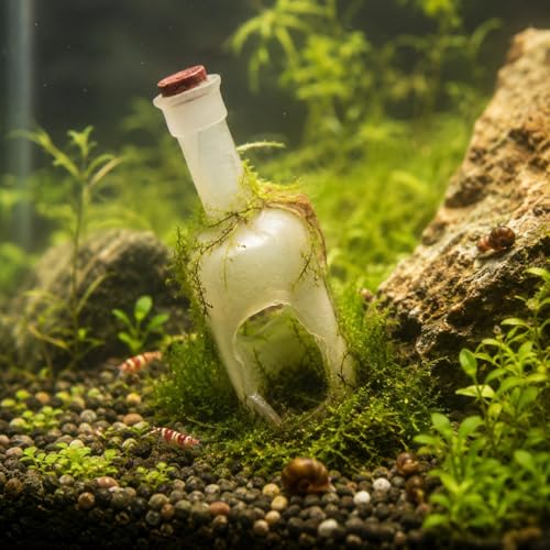 LUOZZY Resin Shrimp Aquarium Hideout Fish Tank Cave Aquascape Decor | Shrimp Hideout for Aquarium Fish Tank Landscaping, Resin Aquarium Cave for Small Fish Hiding, Aquariums and Underwater Scene